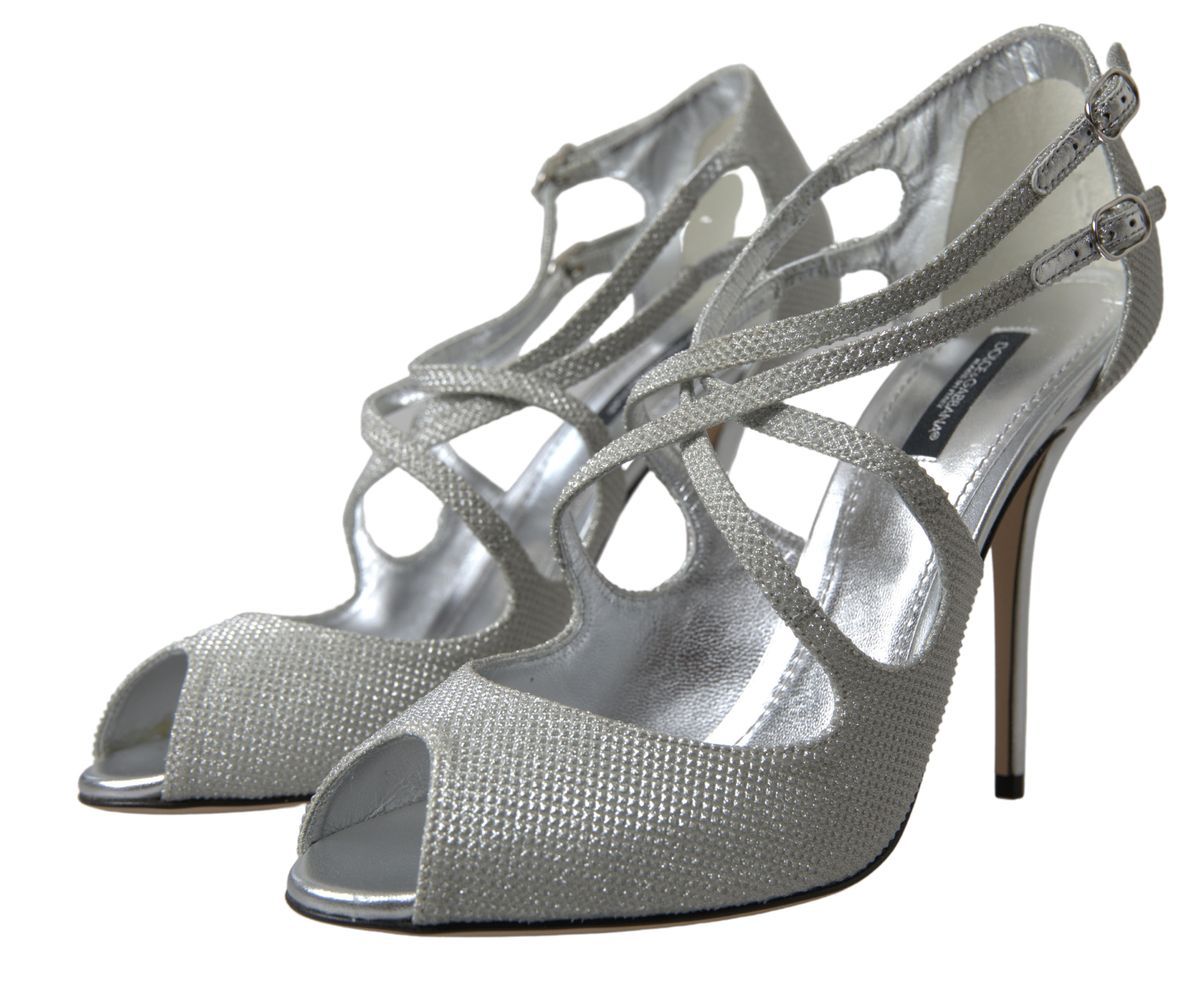 Dolce & Gabbana Silver Stiletto Heels for Women additional view