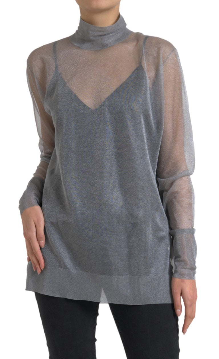 Dolce & Gabbana Grey Long Sleeve T-Shirt for Women alternate view