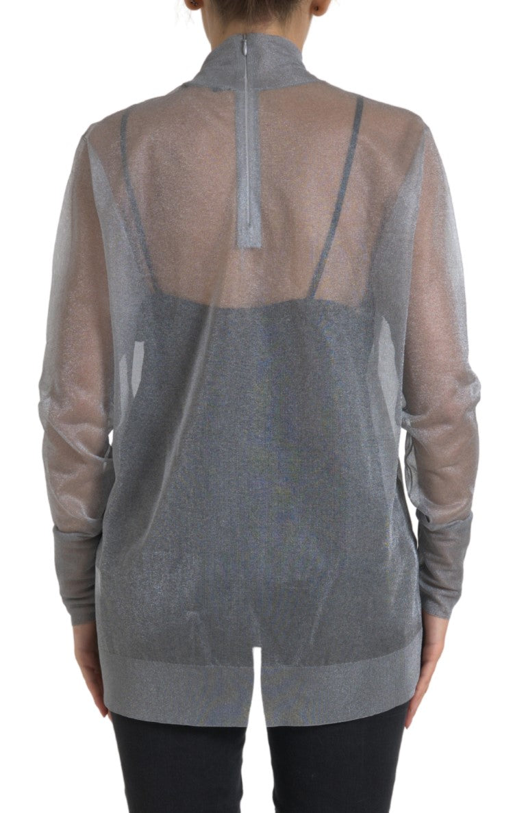 Dolce & Gabbana Grey Long Sleeve T-Shirt for Women detail view