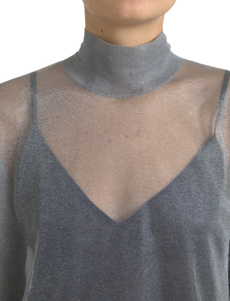 Dolce & Gabbana Grey Long Sleeve T-Shirt for Women side view