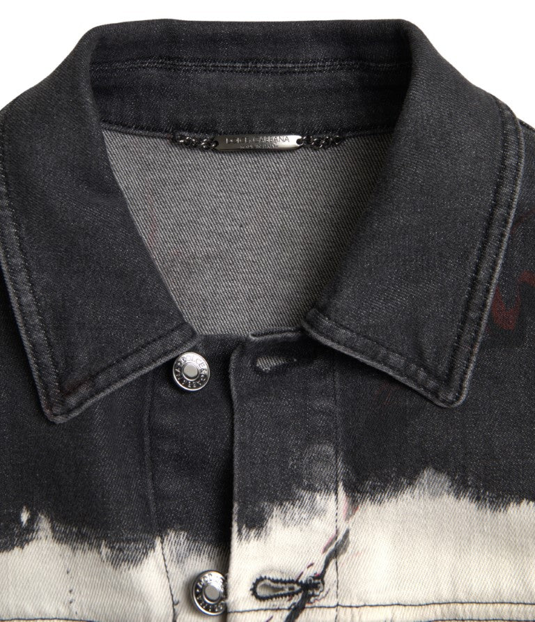 Dolce & Gabbana Multicolor Denim Jackets for Men detail view