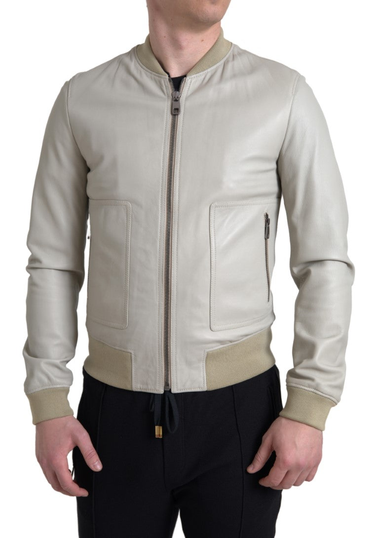 Dolce & Gabbana White Bomber for Men