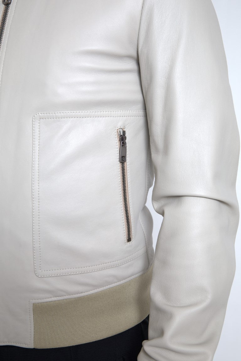Dolce & Gabbana White Bomber for Men side view