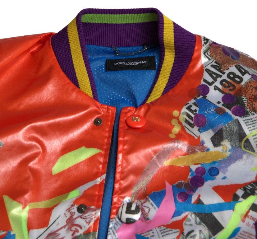 Blouson Dolce & Gabbana en polyester orange à boutonnière