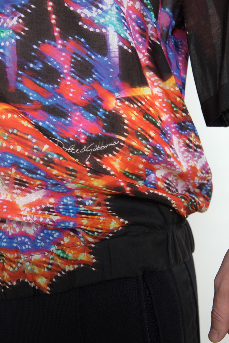 Dolce & Gabbana Multicolor Polo Shirt for Men detail view