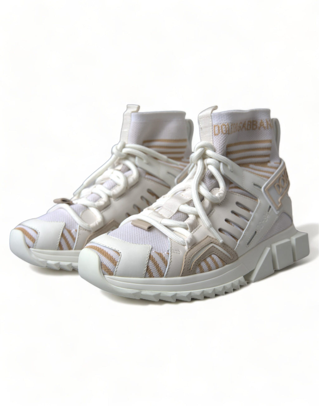 Dolce & Gabbana White Chunky Sneakers for Women side view