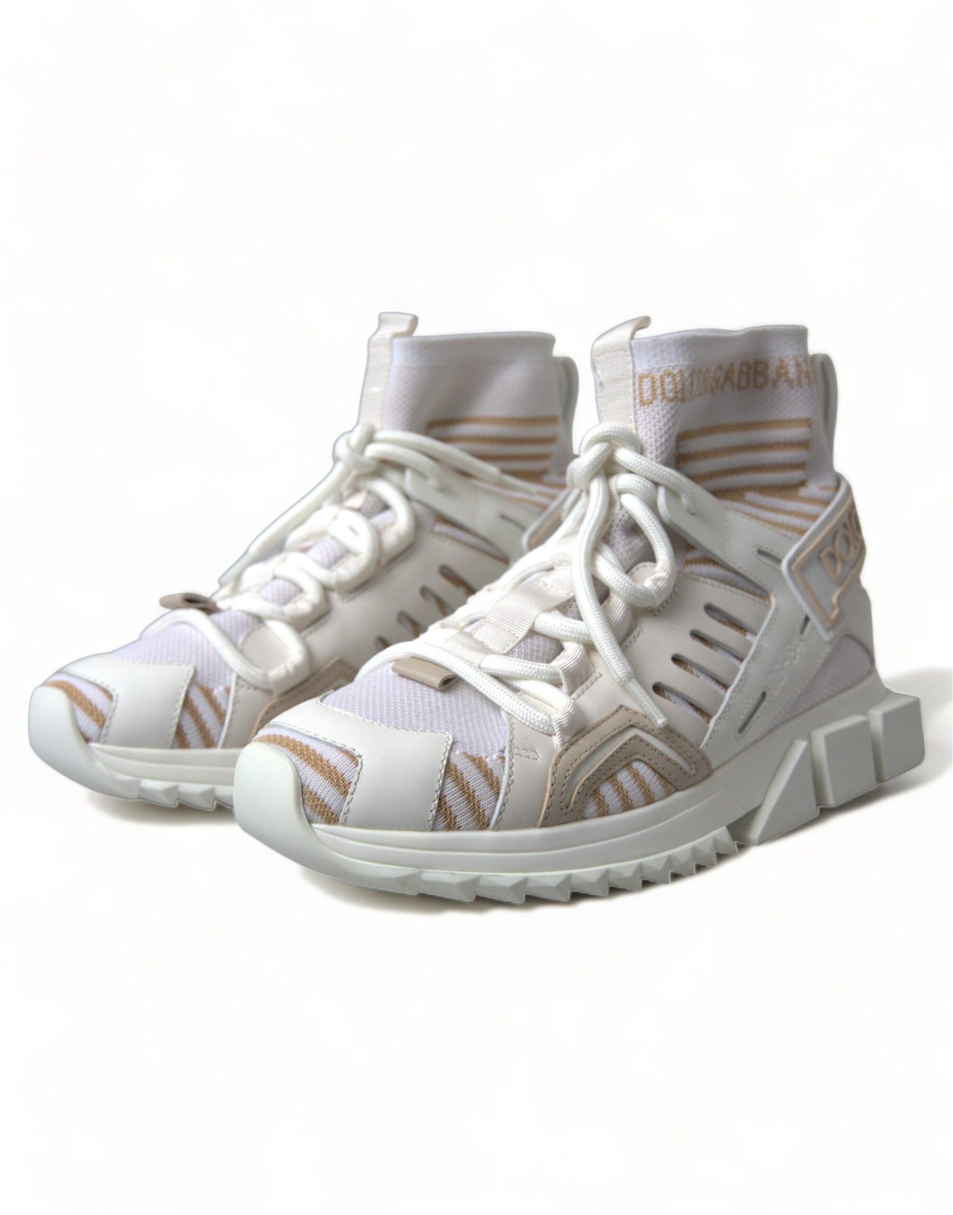 Dolce & Gabbana White Chunky Sneakers for Women side view