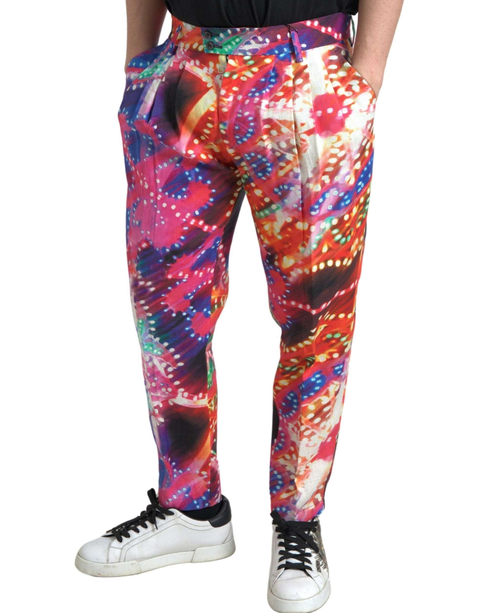 Dolce & Gabbana Multicolor Chino Pants for Men detail view