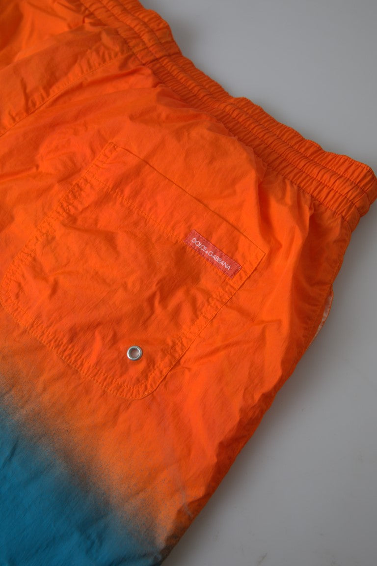 Short de bain Dolce & Gabbana dégradé orange et bleu