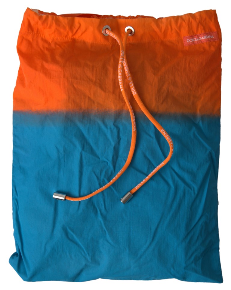 Short de bain Dolce & Gabbana dégradé orange et bleu