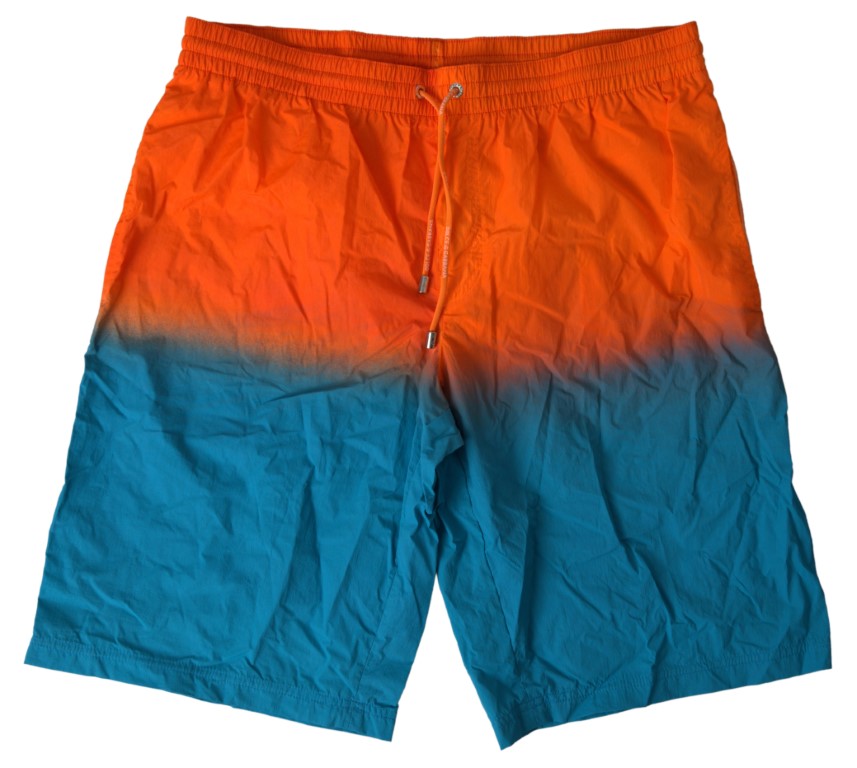 Short de bain Dolce & Gabbana dégradé orange et bleu
