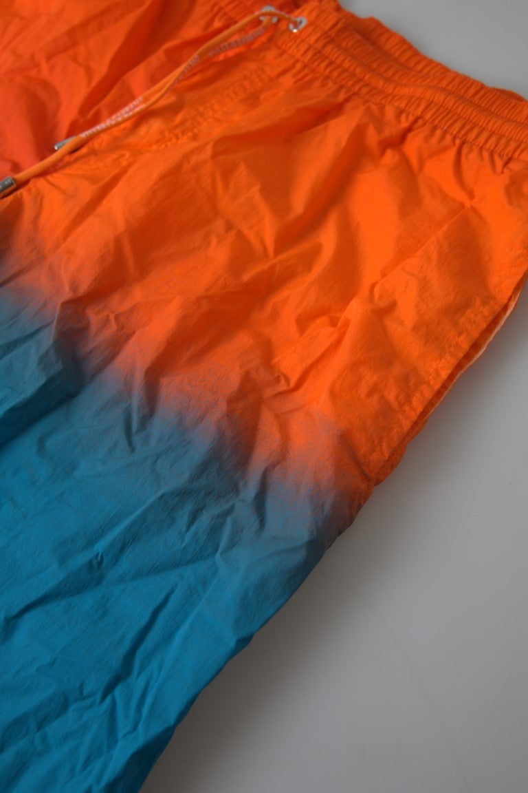 Short de bain Dolce & Gabbana dégradé orange et bleu