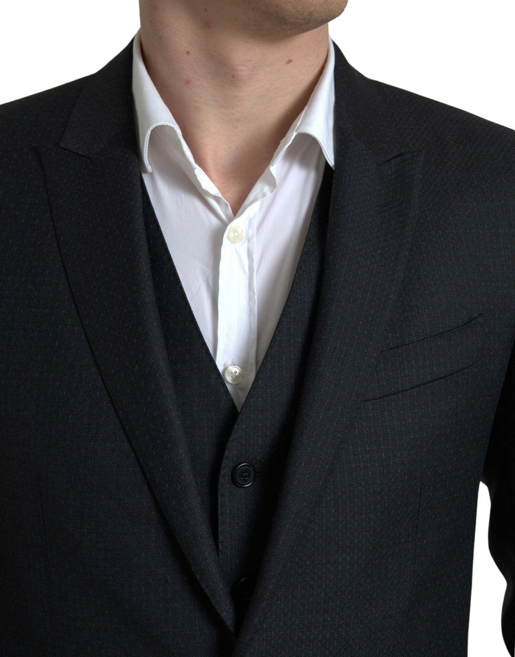 Costume MARTINI 3 pièces noir Dolce & Gabbana à simple boutonnage