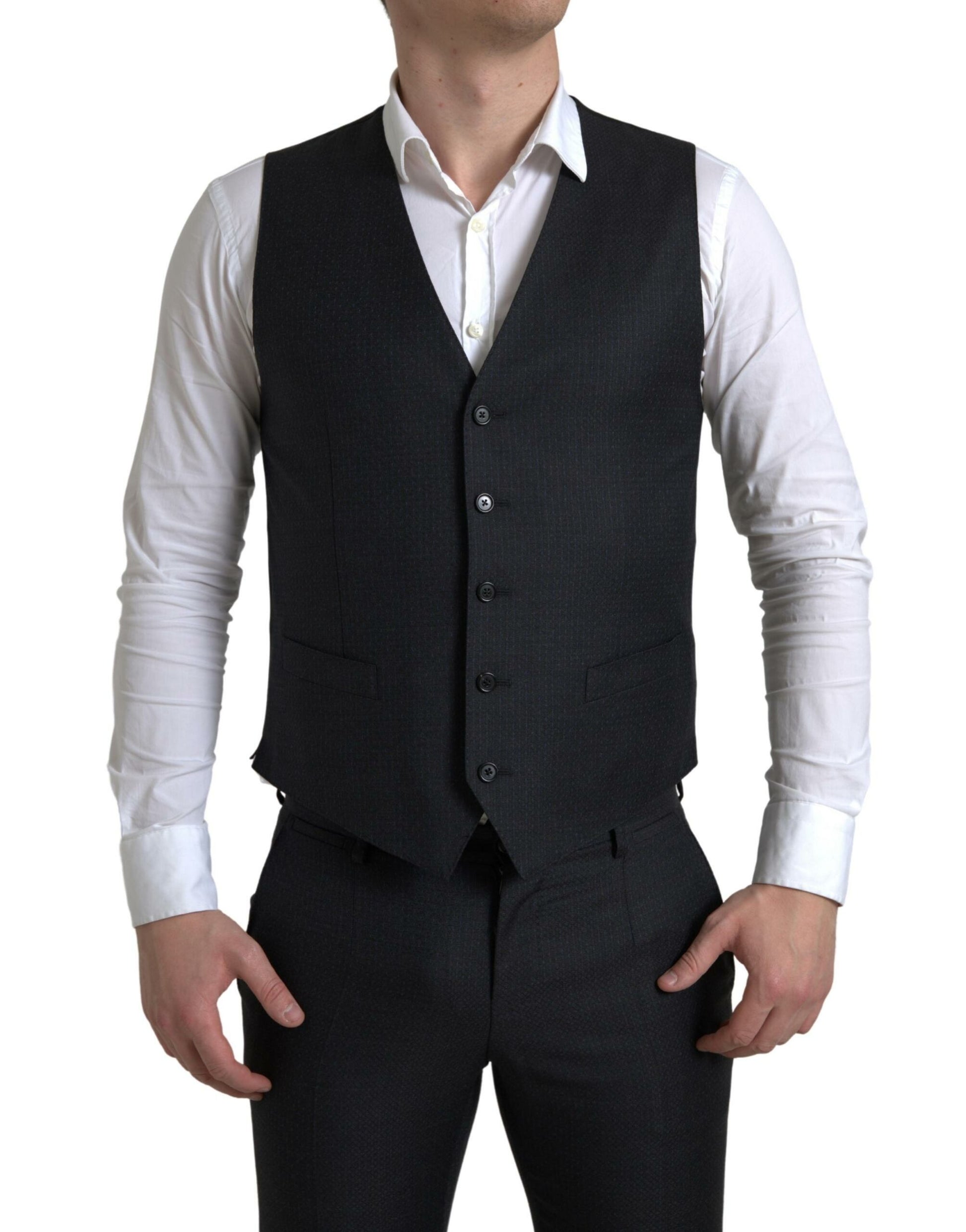 Costume MARTINI 3 pièces noir Dolce & Gabbana à simple boutonnage