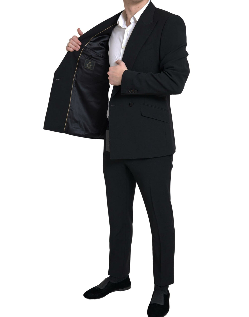 Dolce & Gabbana Black Two Piece Suits for Men side view