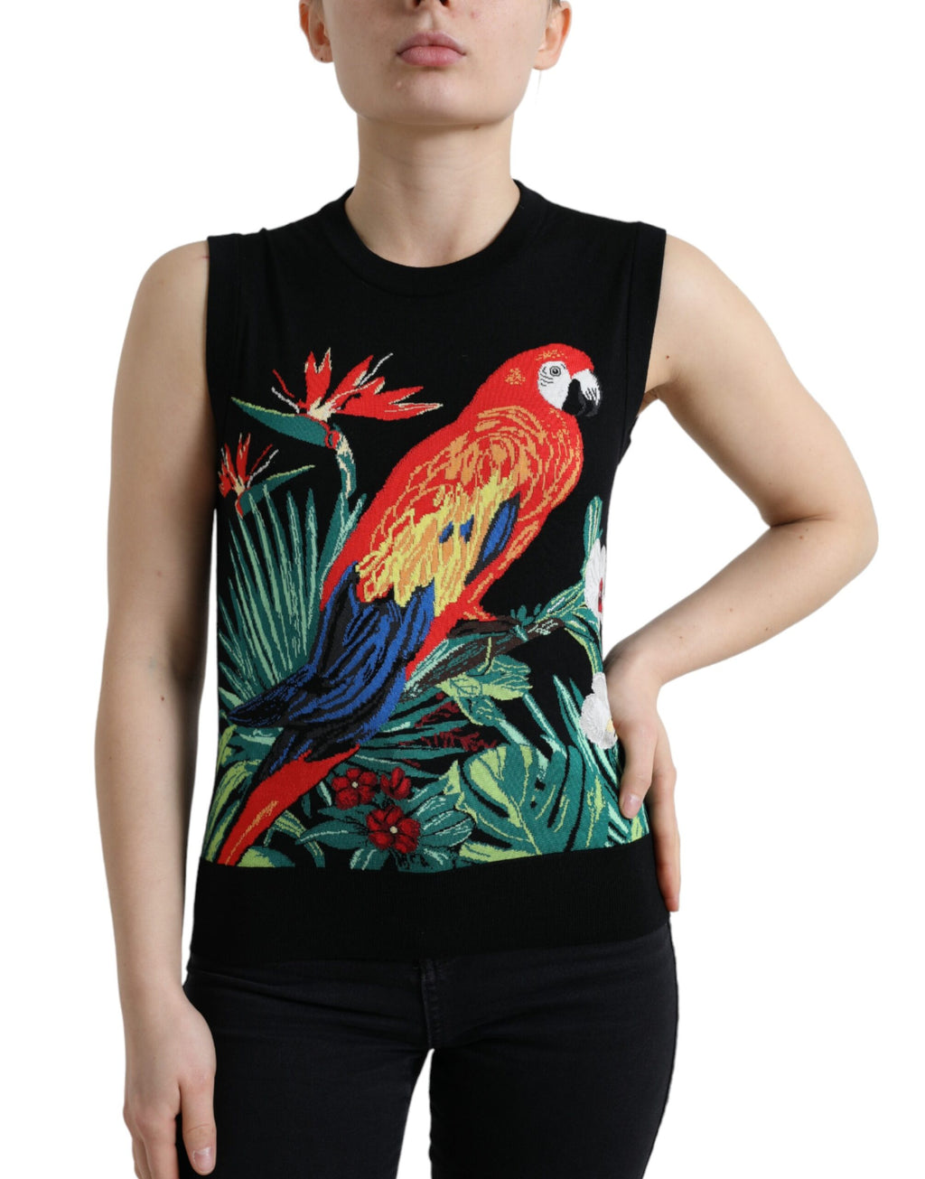 Dolce & Gabbana Black Sleeveless T-Shirt for Women