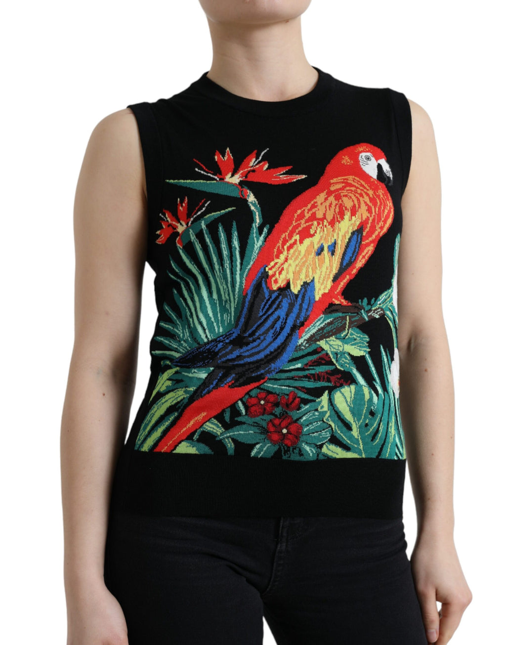 Dolce & Gabbana Black Sleeveless T-Shirt for Women alternate view