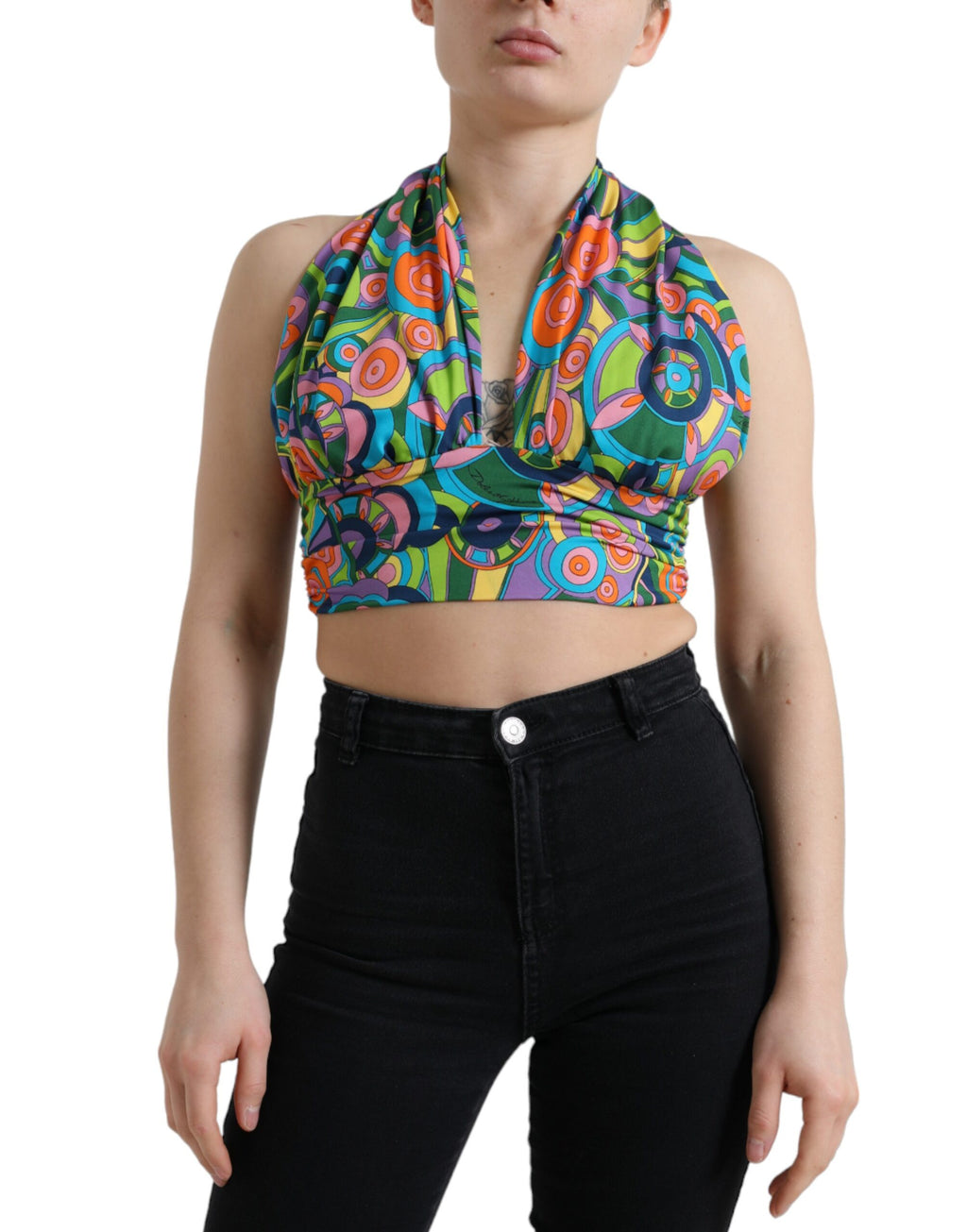 Dolce & Gabbana Multicolor Sleeveless T-Shirt for Women