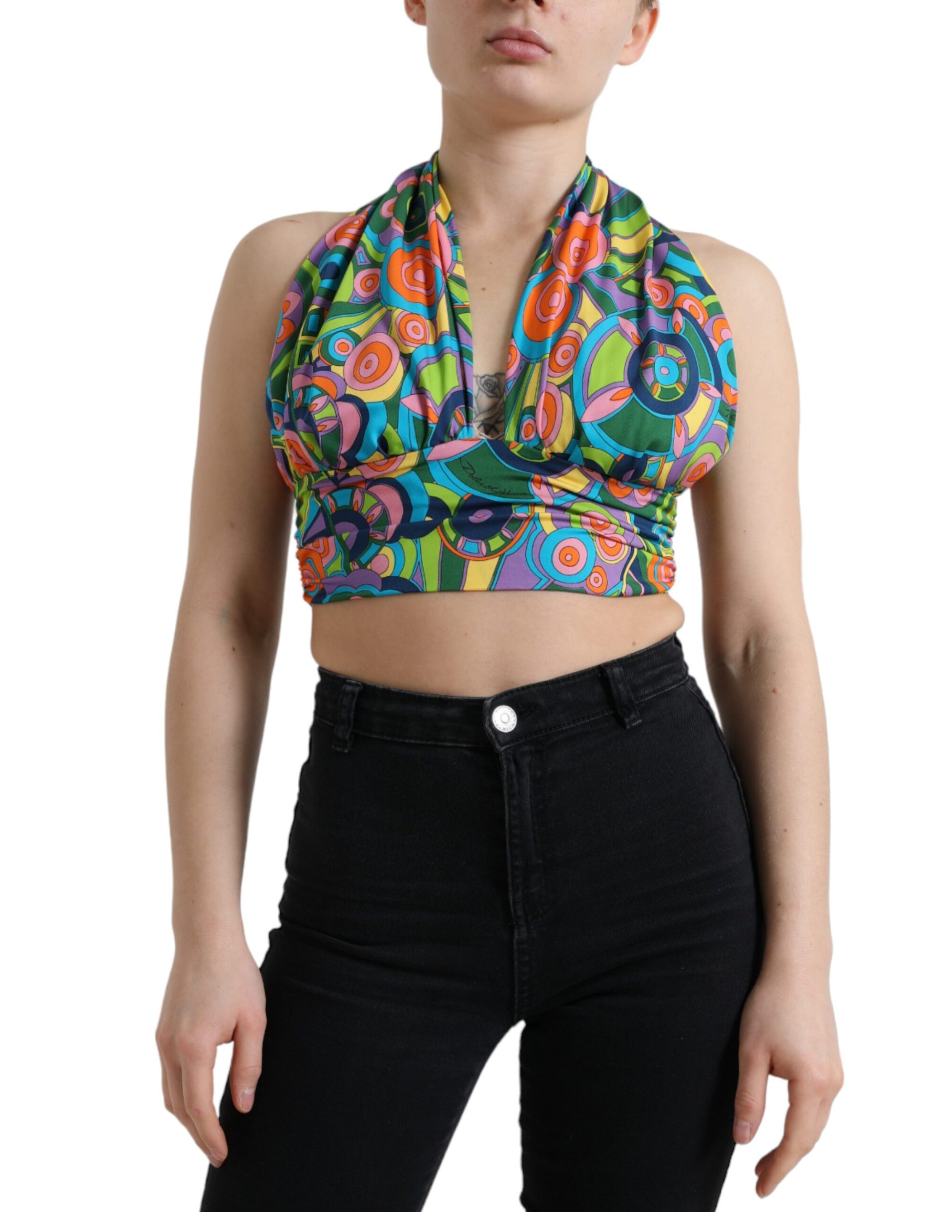 Dolce & Gabbana Multicolor Sleeveless T-Shirt for Women