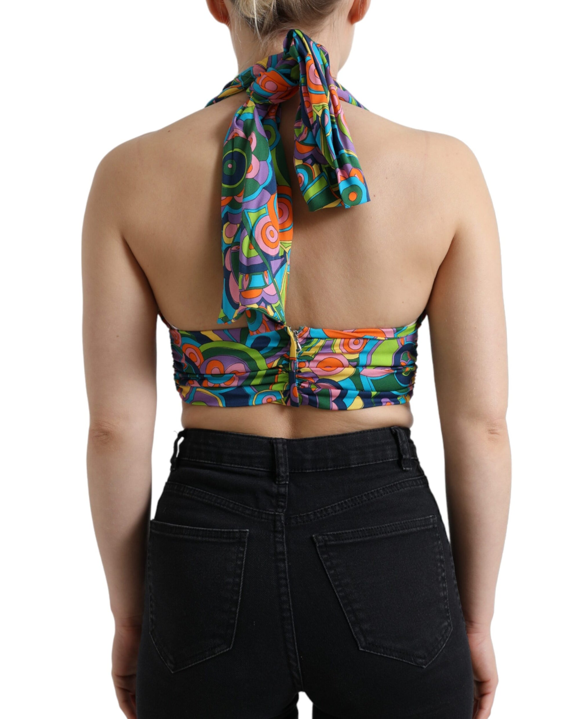 Dolce & Gabbana Multicolor Sleeveless T-Shirt for Women detail view