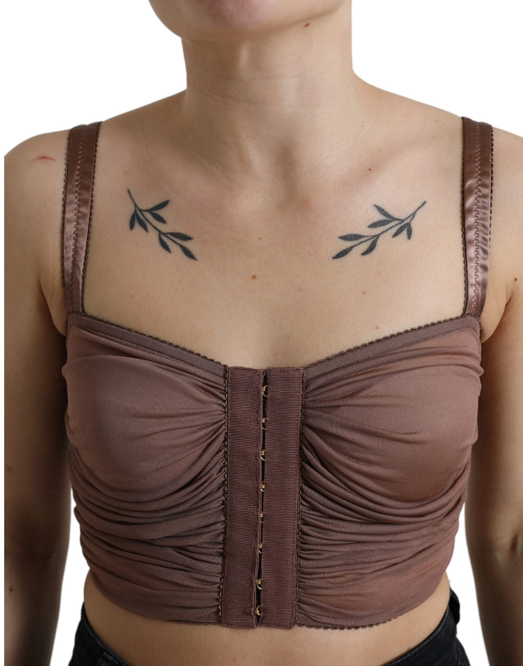 Dolce & Gabbana Brown Sleeveless T-Shirt for Women side view