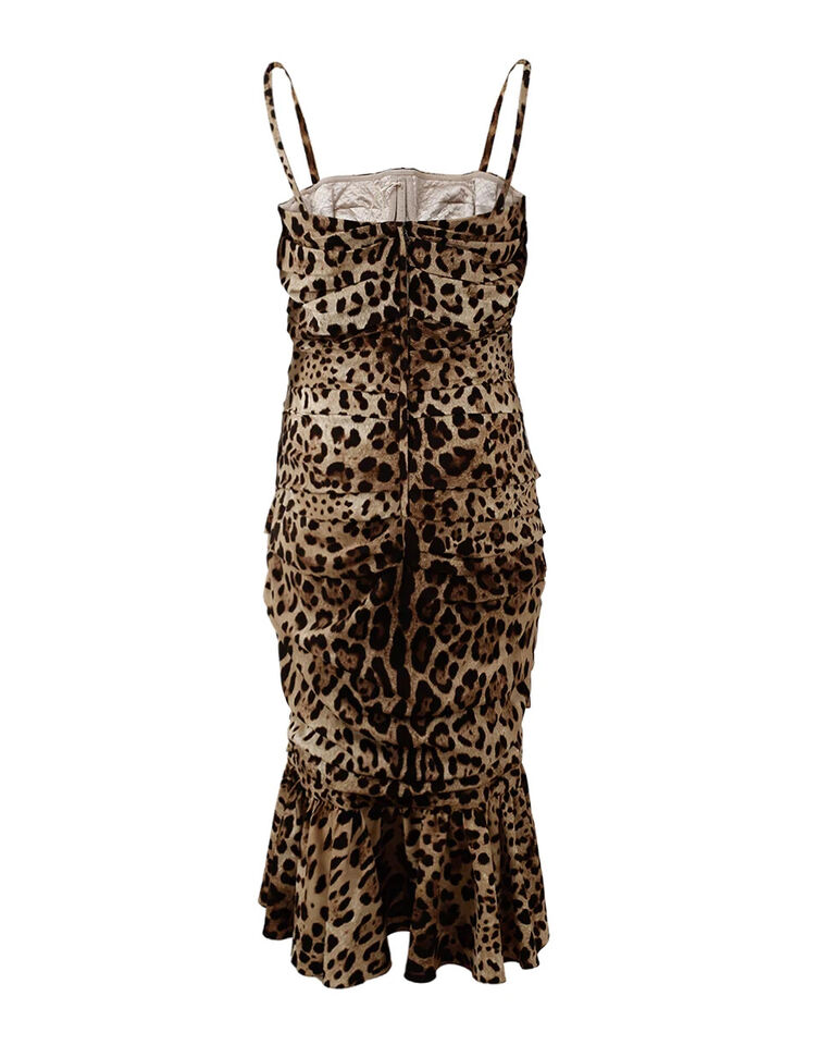 Dolce & Gabbana Brown Midi Dress for Women side view