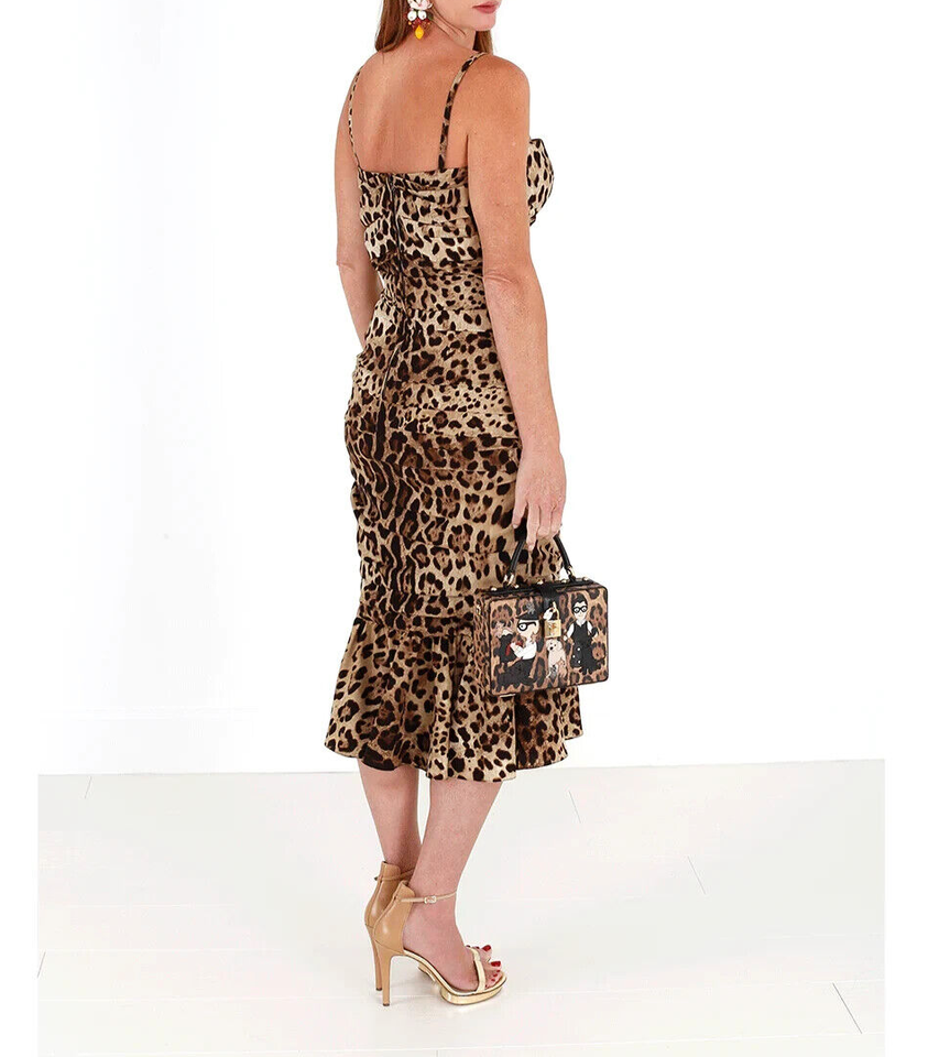 Dolce & Gabbana Brown Midi Dress for Women detail view