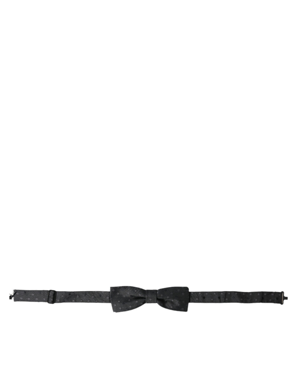 Nœud Papillon Papillon pour Homme Dolce & Gabbana en Soie Grise à Pois, Ajustable