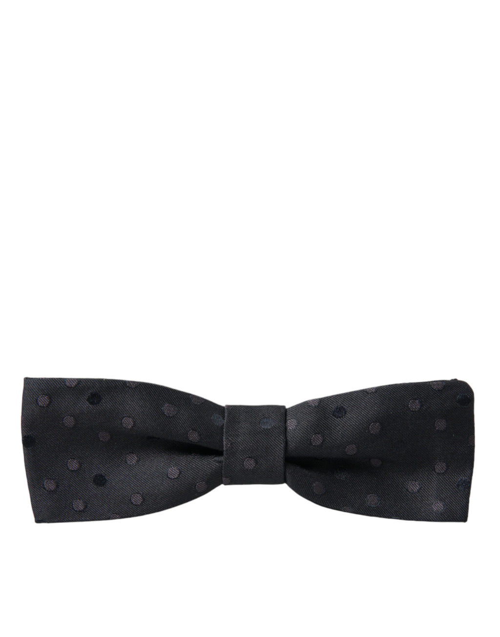 Nœud Papillon Papillon pour Homme Dolce & Gabbana en Soie Grise à Pois, Ajustable