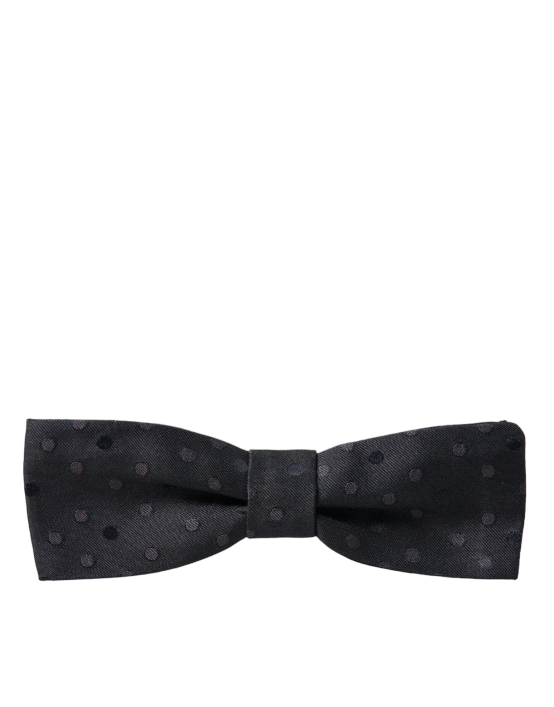 Nœud Papillon Papillon pour Homme Dolce & Gabbana en Soie Grise à Pois, Ajustable