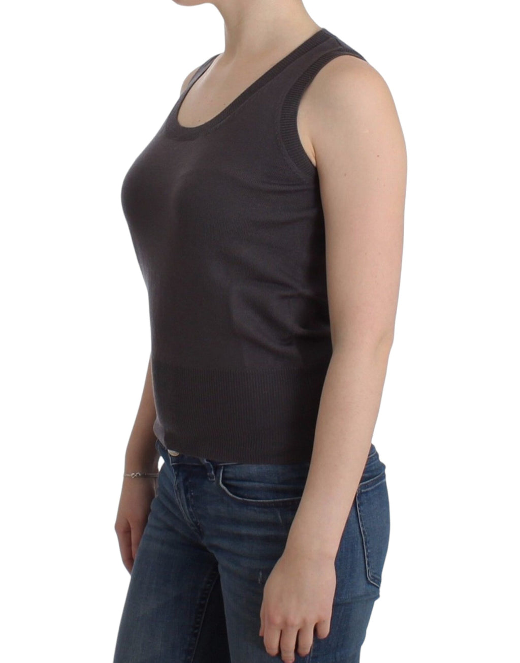 John Galliano Brown Sleeveless T-Shirt for Women alternate view
