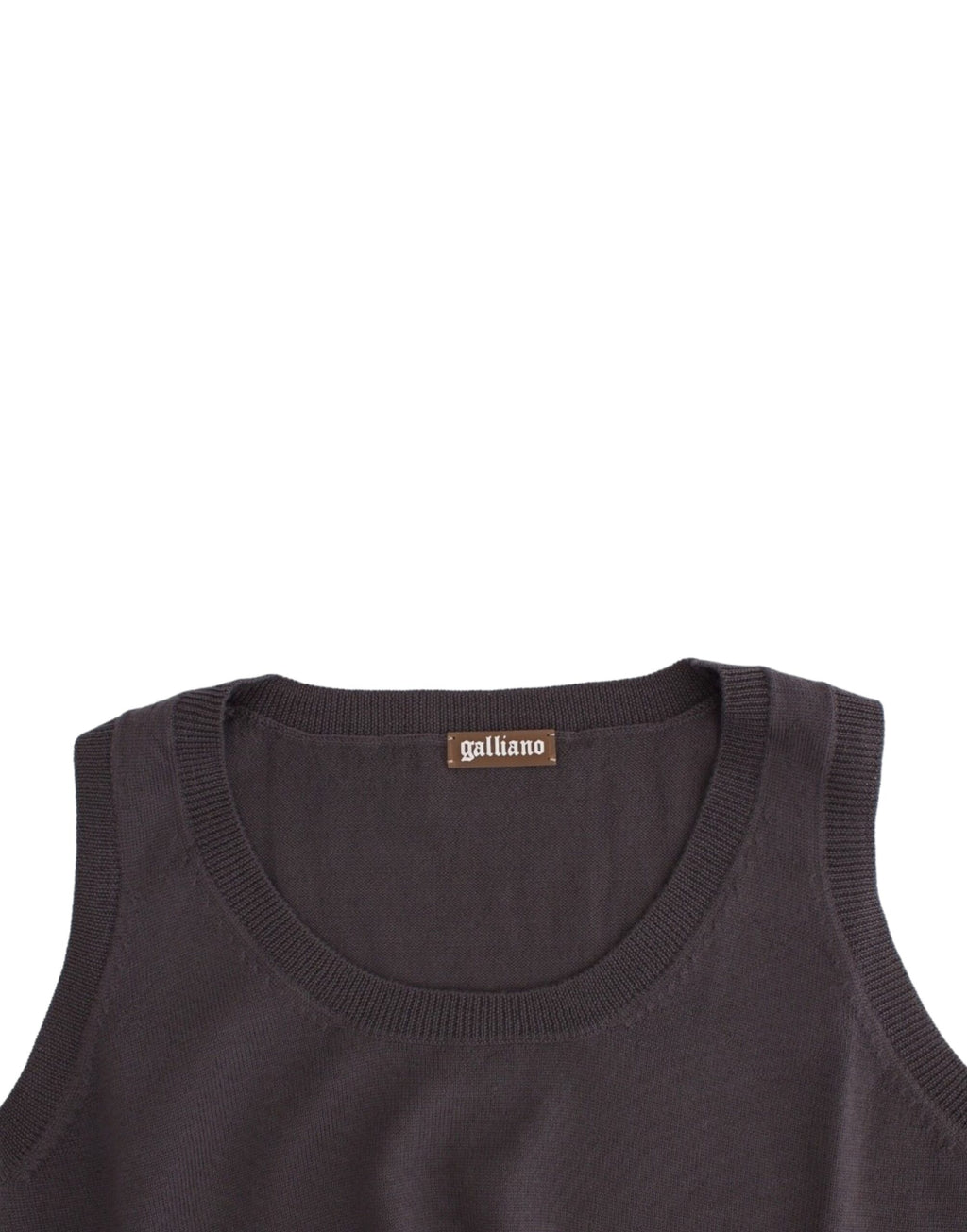John Galliano Brown Sleeveless T-Shirt for Women additional view