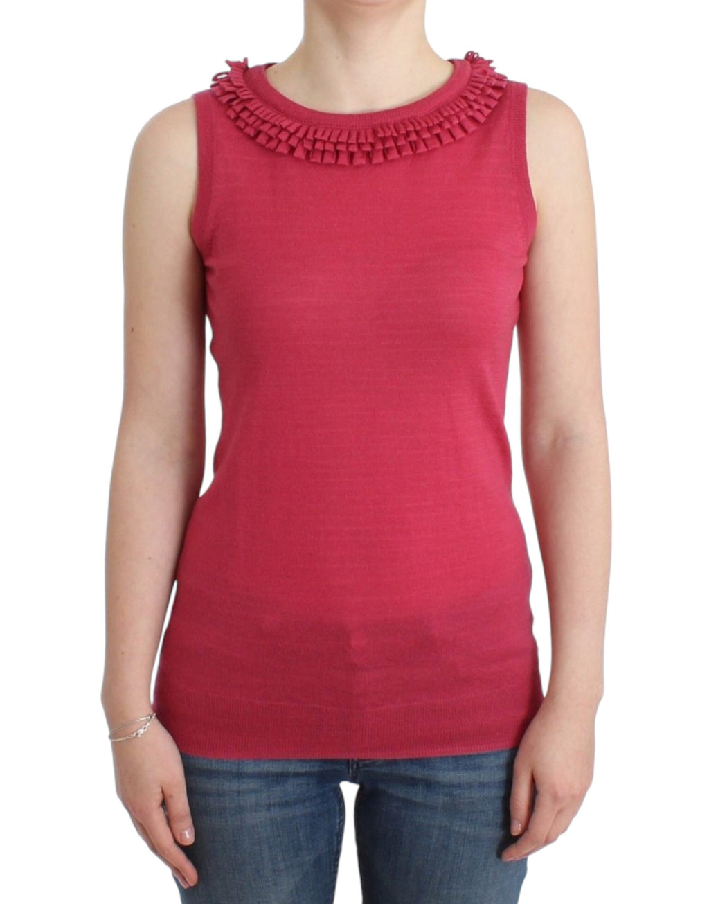 John Galliano Pink Sleeveless T-Shirt for Women