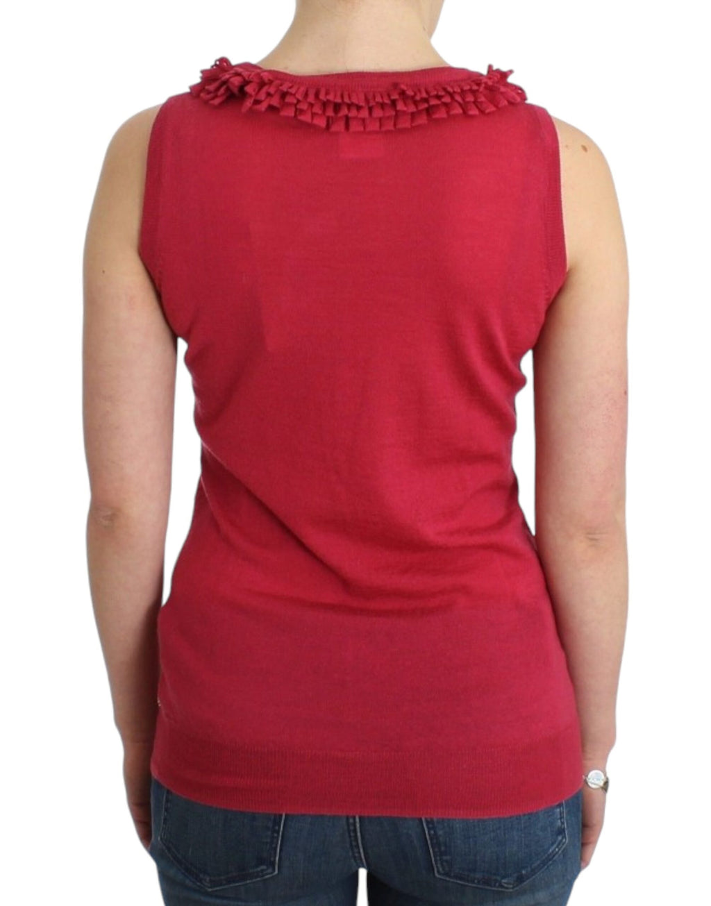 John Galliano Pink Sleeveless T-Shirt for Women detail view