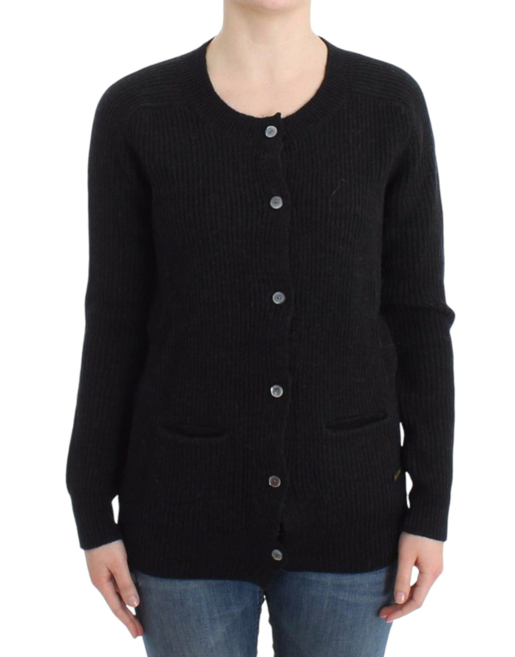 Cardigan en laine noire John Galliano