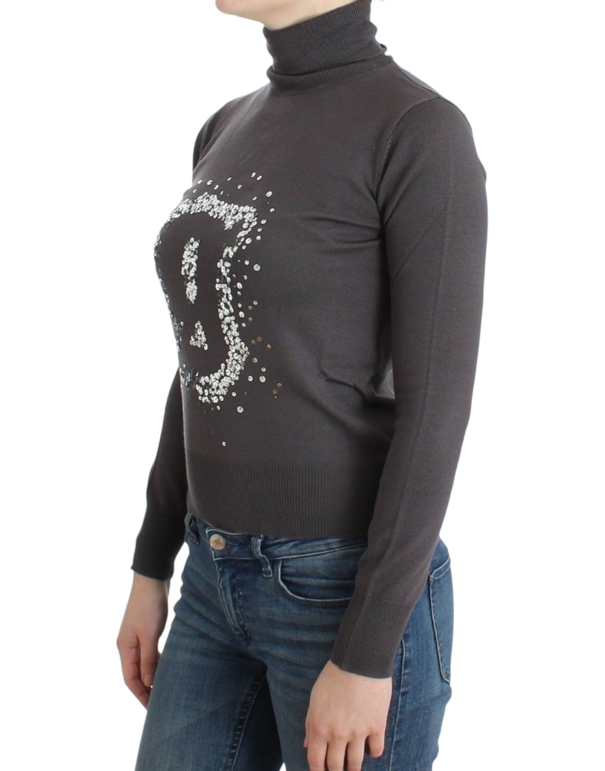 John Galliano Brown turtleneck cotton sweater