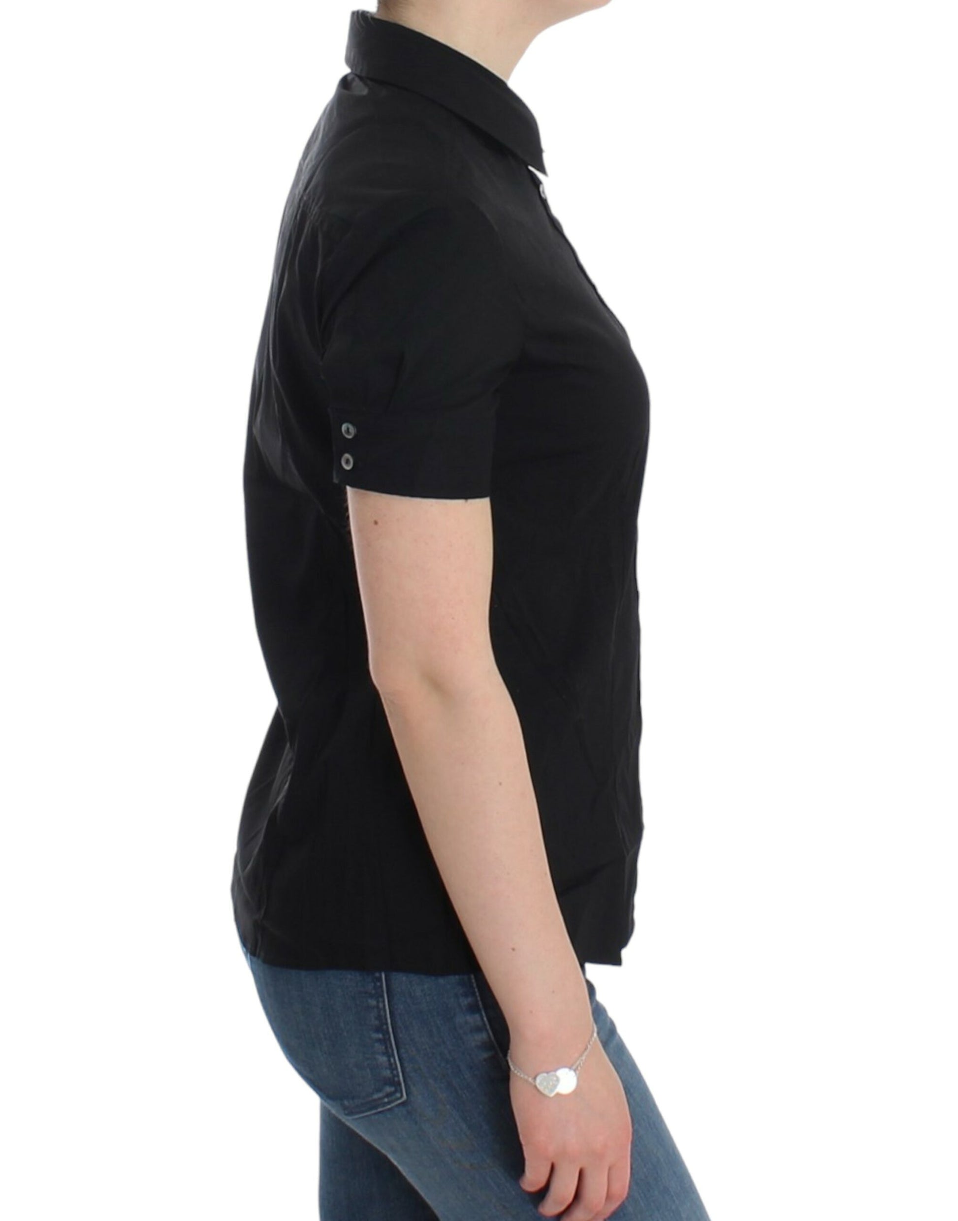 John Galliano Black cotton shirt top
