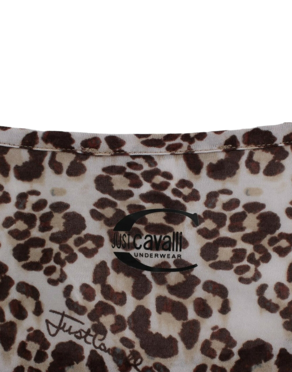 Haut en dentelle marron à manches longues Cavalli