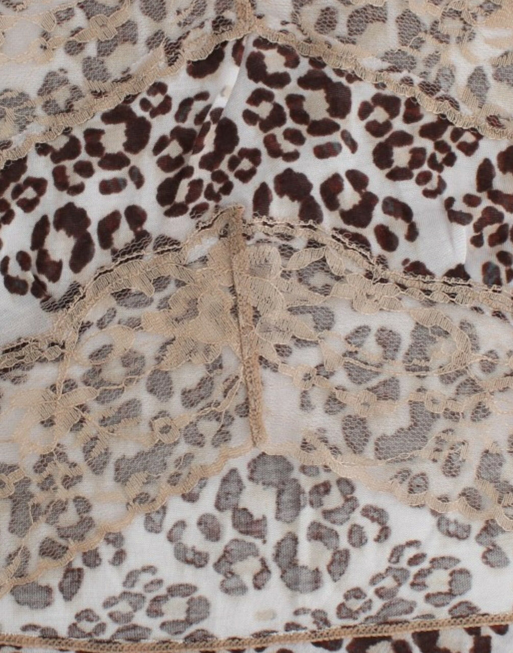 Haut en dentelle marron à manches longues Cavalli