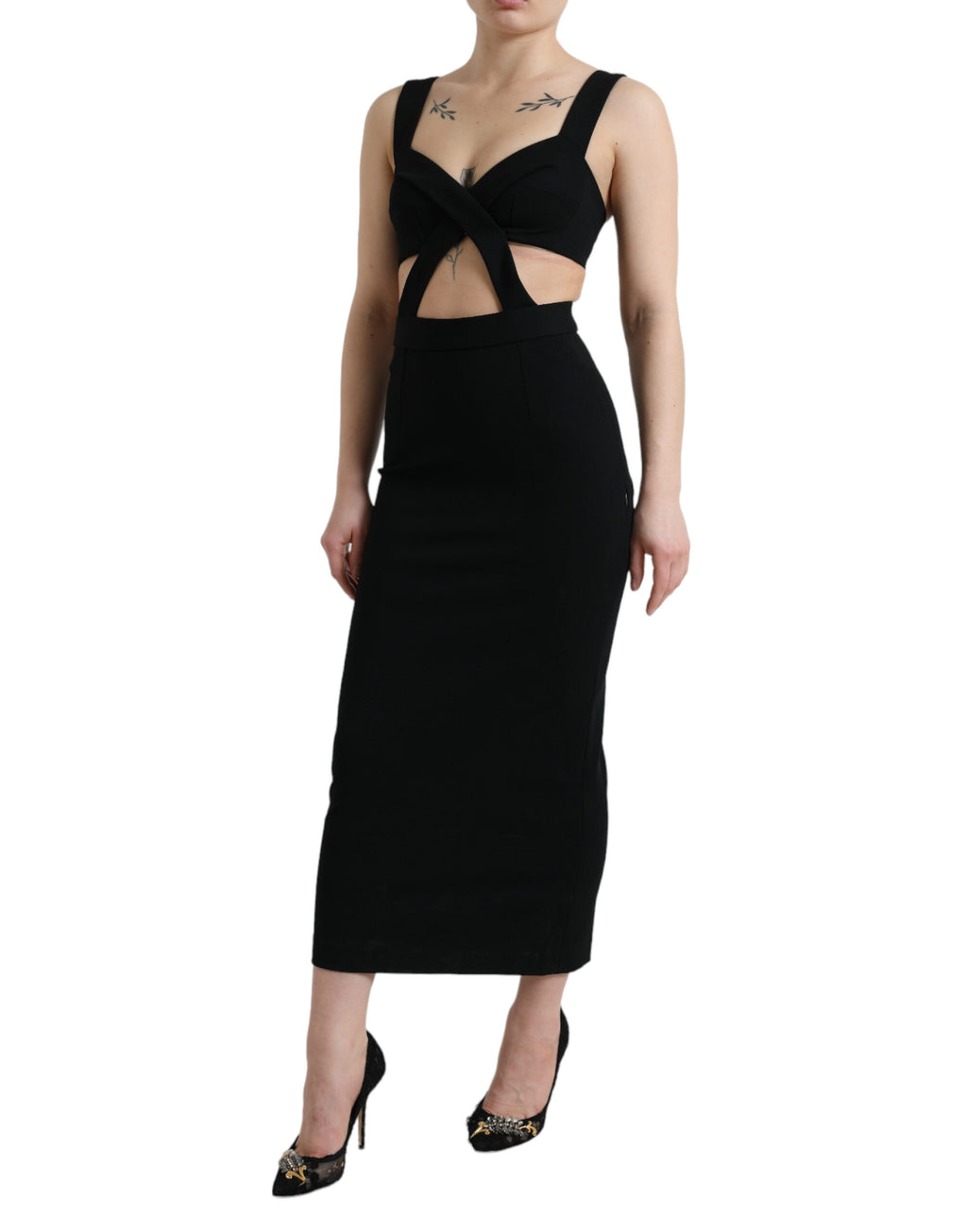 Dolce & Gabbana Black Midi Dress for Women alternate view