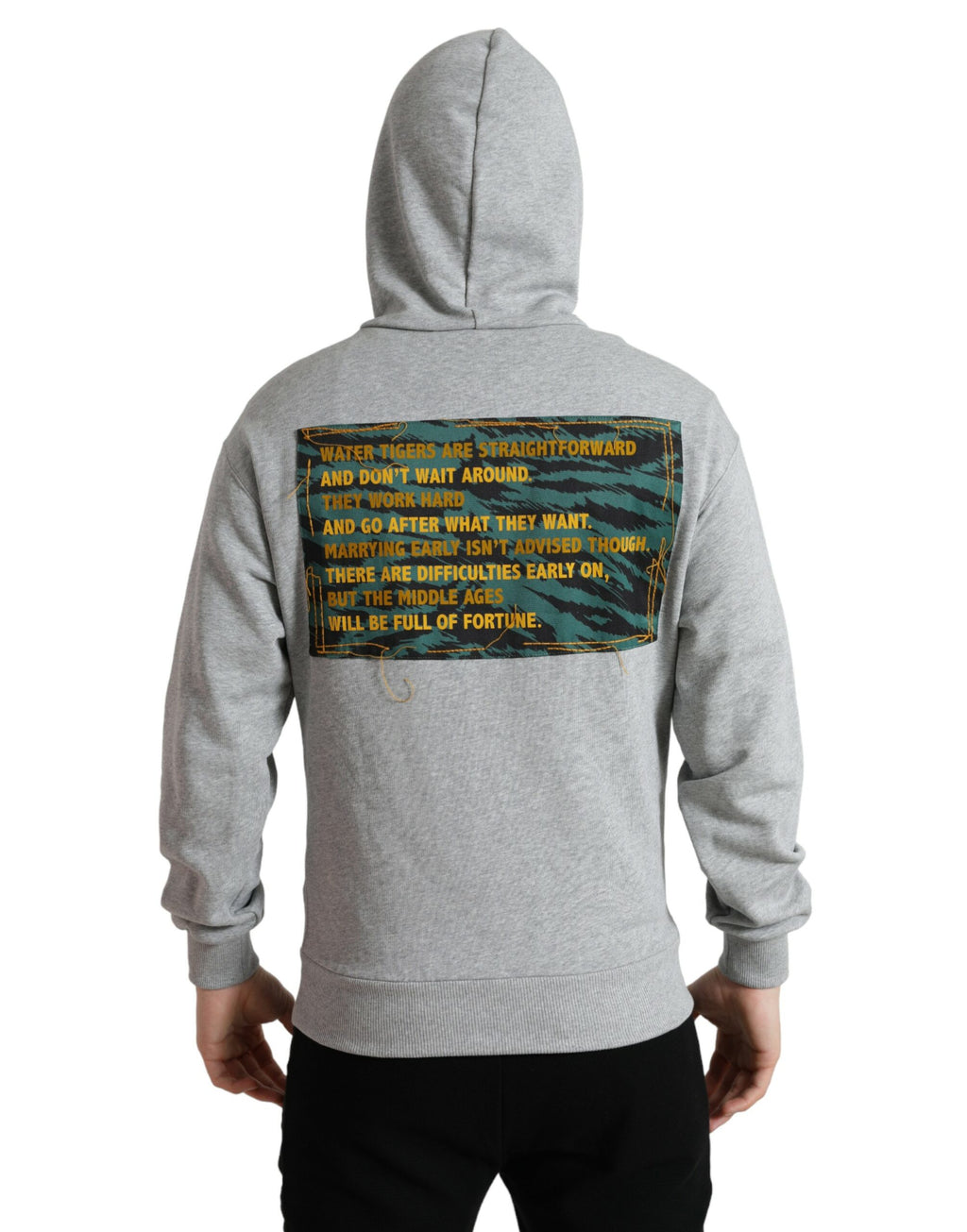 Dolce & Gabbana Grey Hoodie for Men detail view