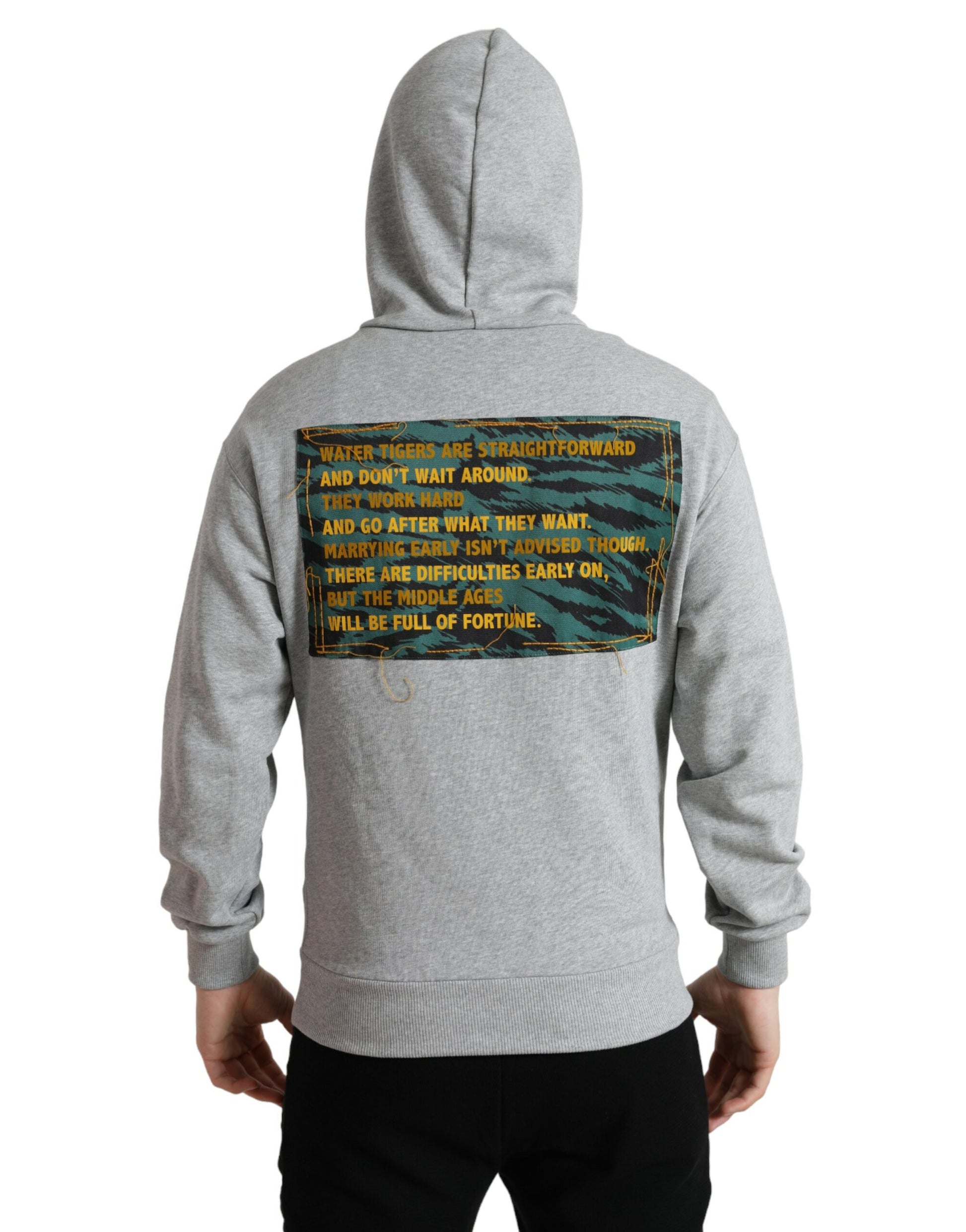 Dolce & Gabbana Grey Hoodie for Men detail view