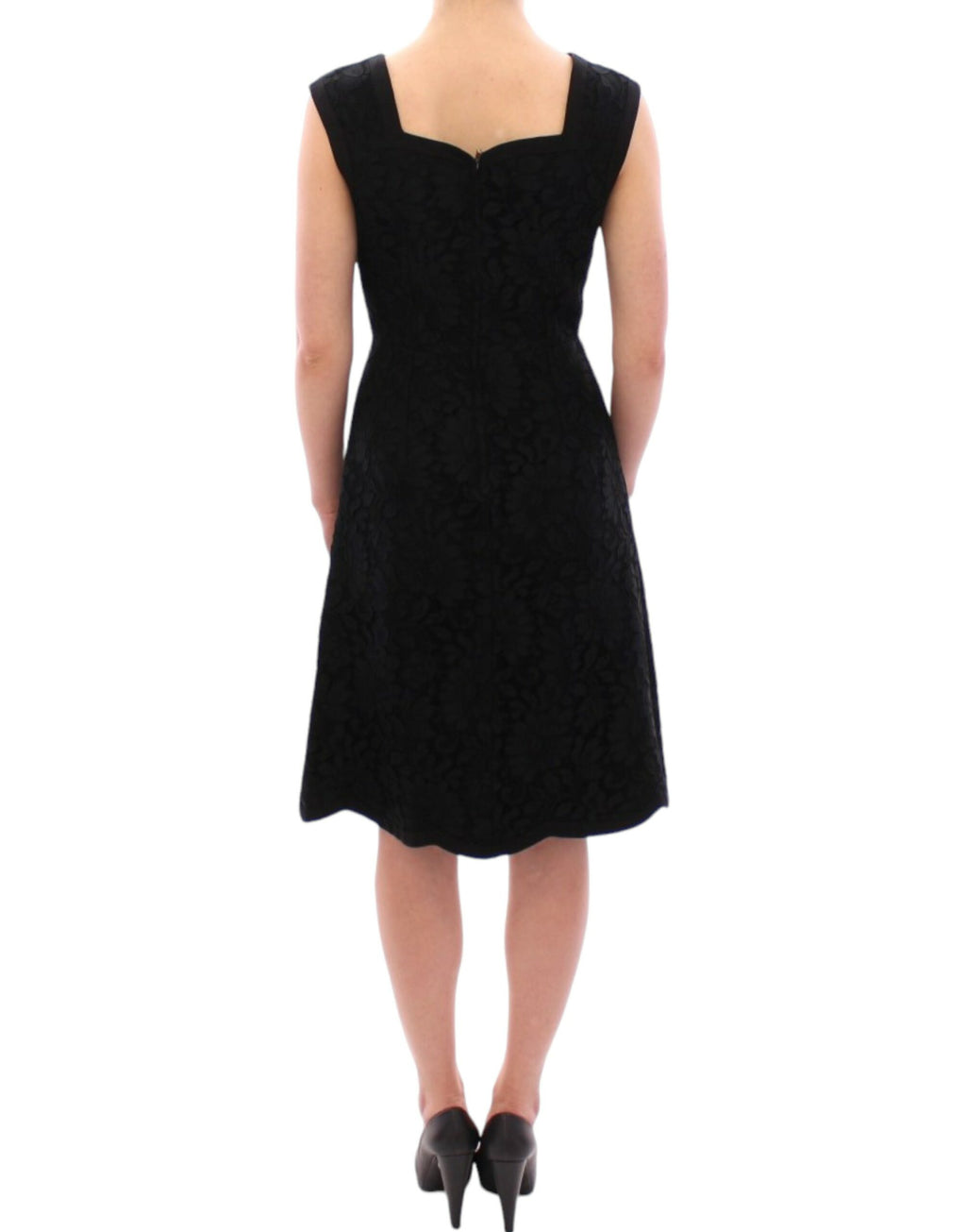 Dolce & Gabbana Black Midi Dress for Women detail view