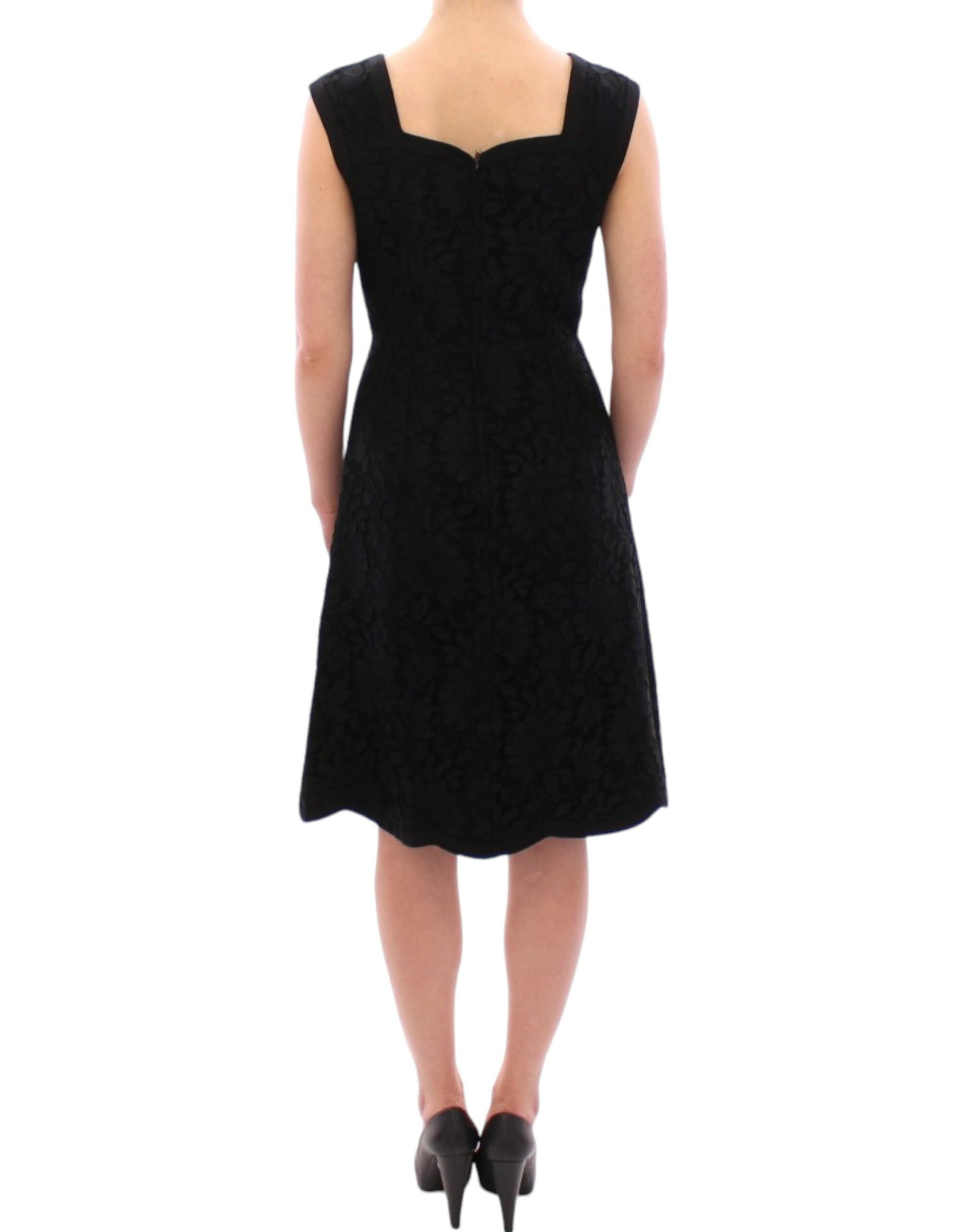 Dolce & Gabbana Black Midi Dress for Women detail view