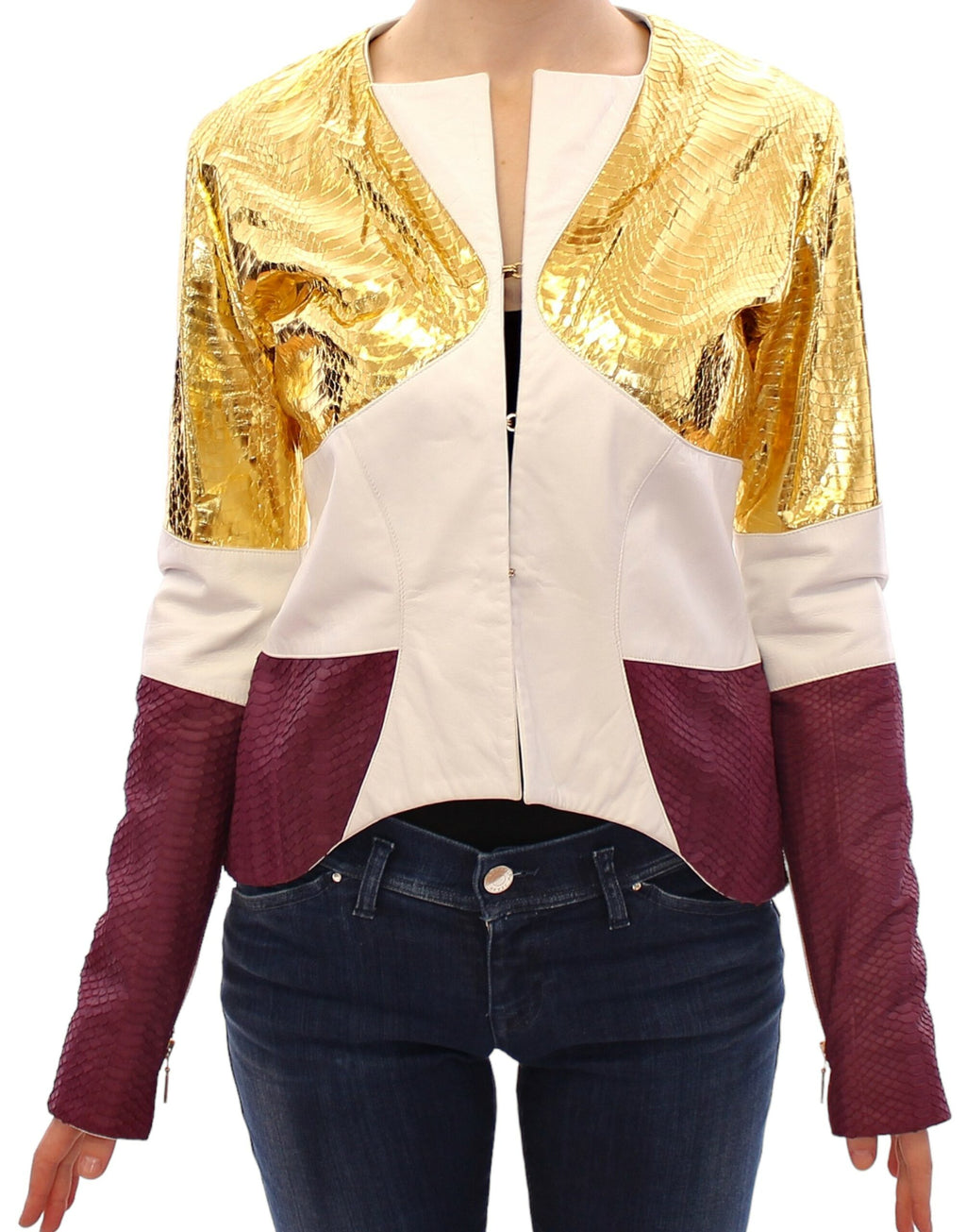 Vladimiro Gioia White Leather Jackets for Women