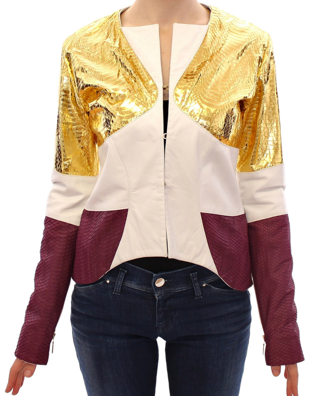 Vladimiro Gioia White Leather Jackets for Women alternate view