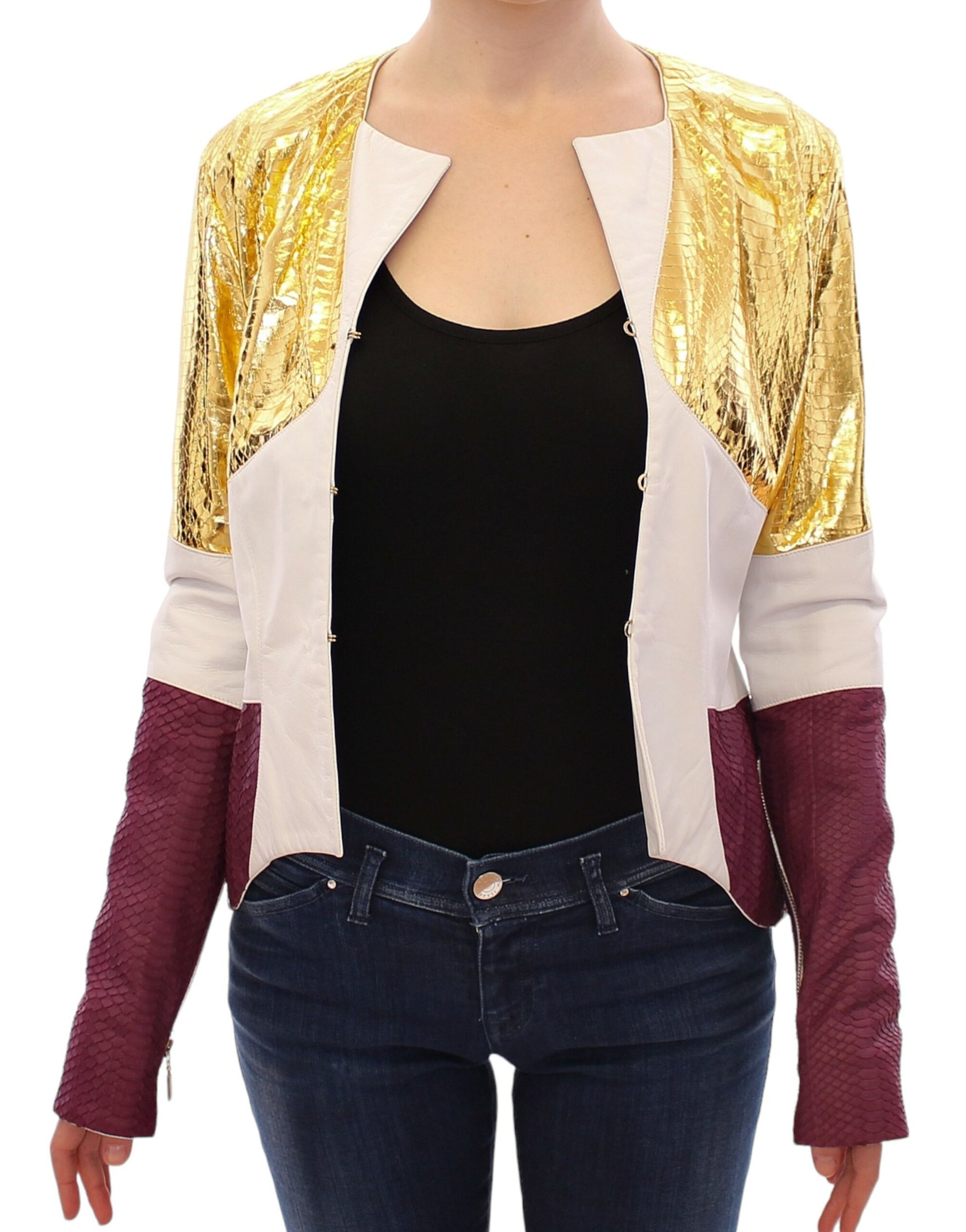 Vladimiro Gioia White Leather Jackets for Women additional view