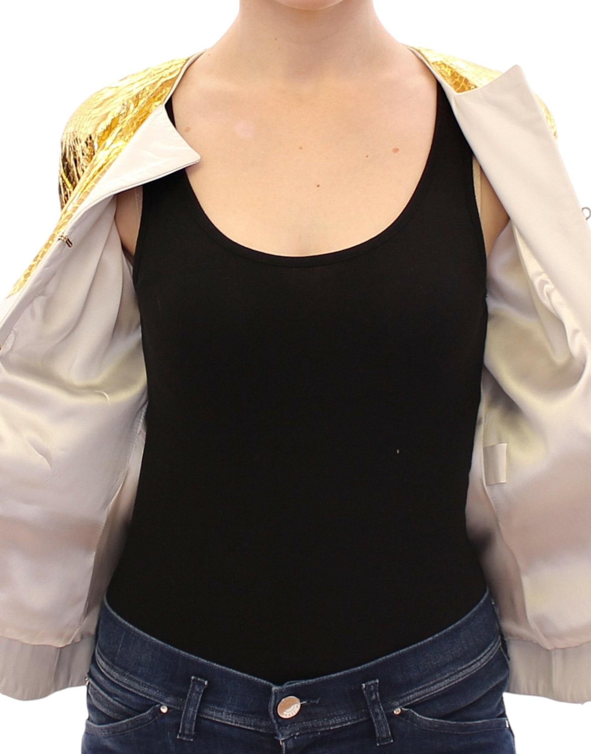 Vladimiro Gioia White Leather Jackets for Women additional view