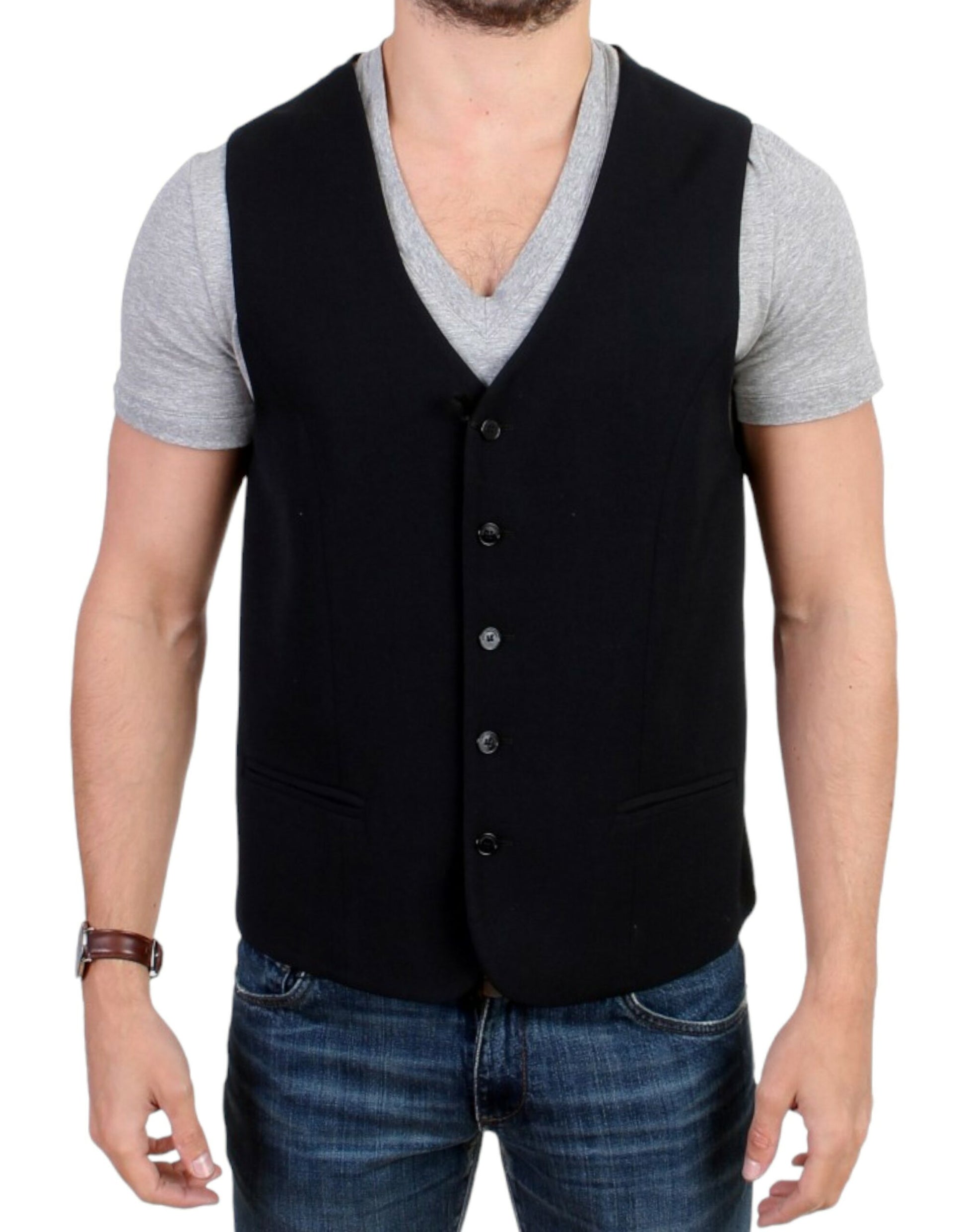 Costume National Black Waistcoats for Men