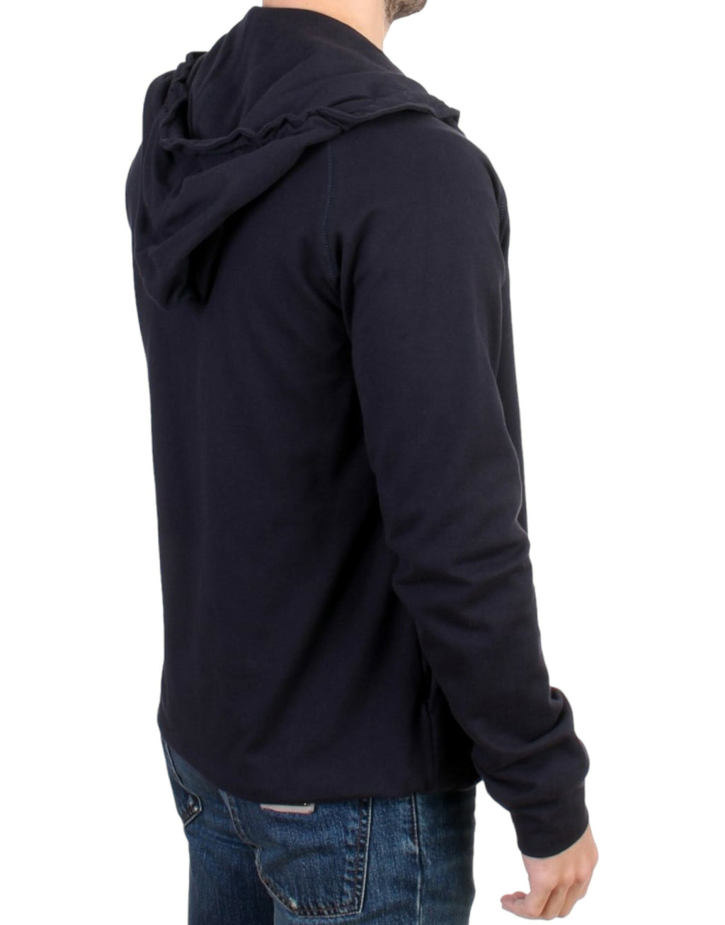 Costume National Blue Hoodie for Men side view